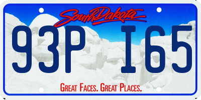 SD license plate 93PI65