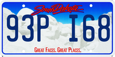 SD license plate 93PI68
