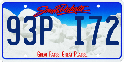 SD license plate 93PI72