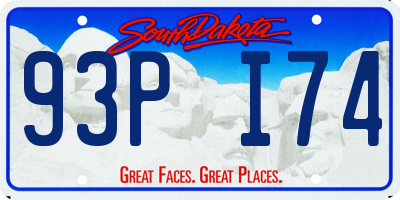 SD license plate 93PI74
