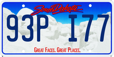 SD license plate 93PI77