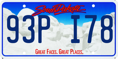 SD license plate 93PI78