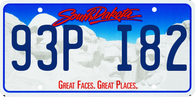 SD license plate 93PI82