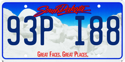 SD license plate 93PI88