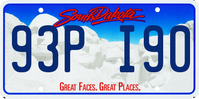 SD license plate 93PI90