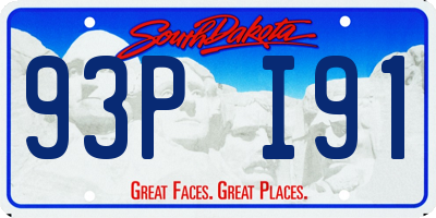 SD license plate 93PI91