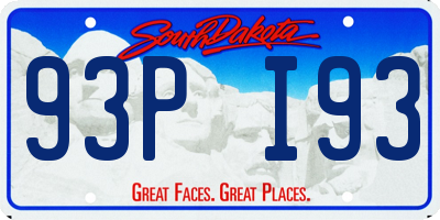 SD license plate 93PI93