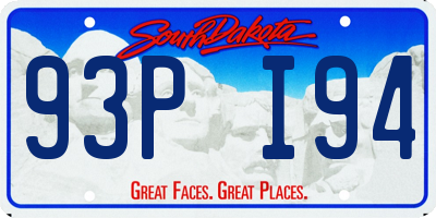 SD license plate 93PI94