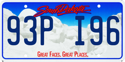 SD license plate 93PI96