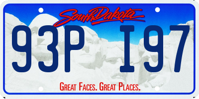 SD license plate 93PI97