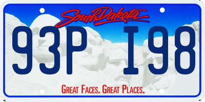 SD license plate 93PI98