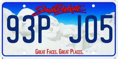 SD license plate 93PJ05