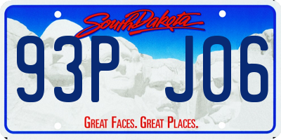 SD license plate 93PJ06