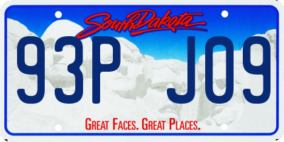 SD license plate 93PJ09