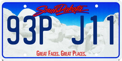 SD license plate 93PJ11