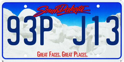 SD license plate 93PJ13