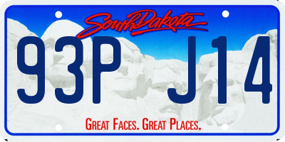 SD license plate 93PJ14