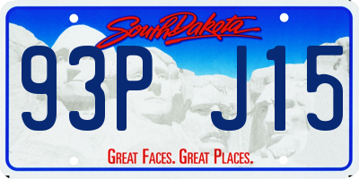 SD license plate 93PJ15