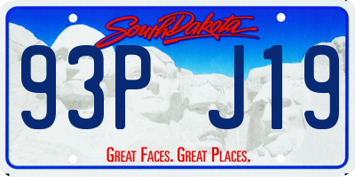 SD license plate 93PJ19