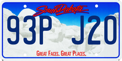 SD license plate 93PJ20
