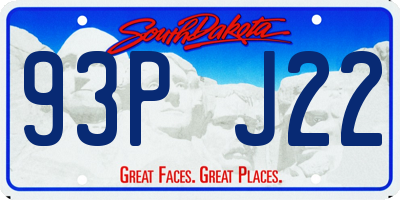 SD license plate 93PJ22