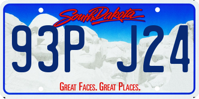 SD license plate 93PJ24
