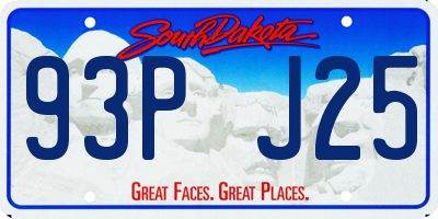 SD license plate 93PJ25