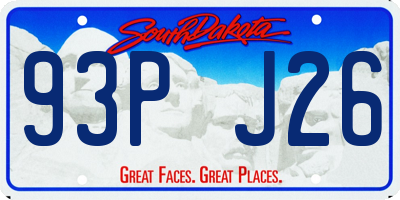 SD license plate 93PJ26