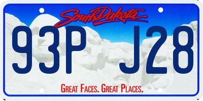 SD license plate 93PJ28