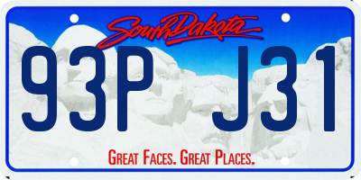 SD license plate 93PJ31