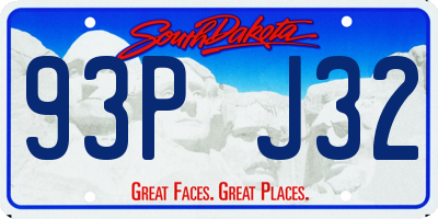 SD license plate 93PJ32