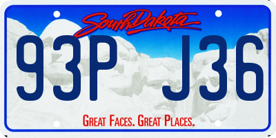 SD license plate 93PJ36