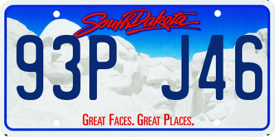 SD license plate 93PJ46
