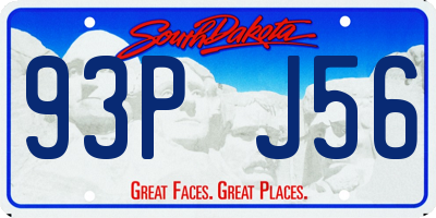 SD license plate 93PJ56