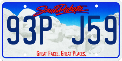 SD license plate 93PJ59