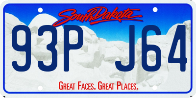 SD license plate 93PJ64