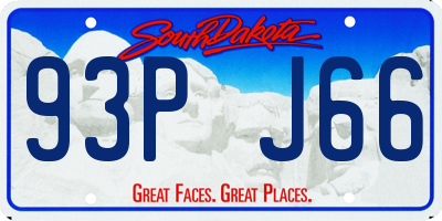 SD license plate 93PJ66