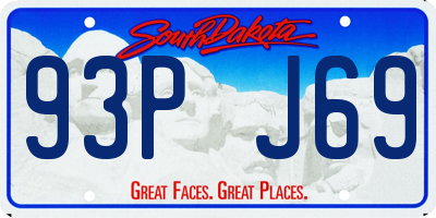 SD license plate 93PJ69