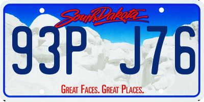 SD license plate 93PJ76