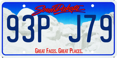 SD license plate 93PJ79
