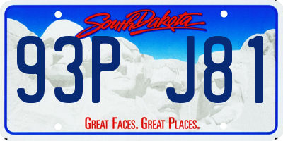 SD license plate 93PJ81