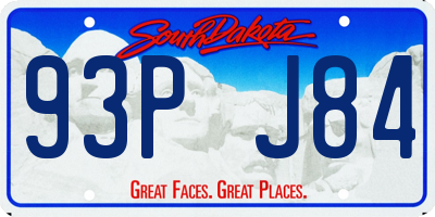 SD license plate 93PJ84