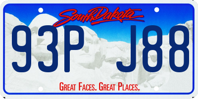 SD license plate 93PJ88