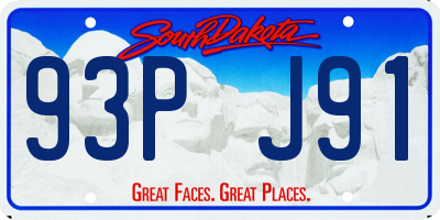 SD license plate 93PJ91