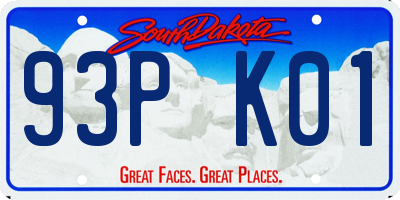 SD license plate 93PK01