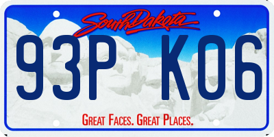 SD license plate 93PK06