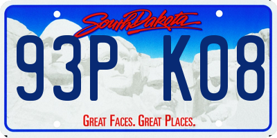 SD license plate 93PK08