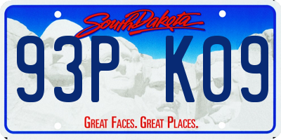 SD license plate 93PK09