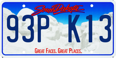 SD license plate 93PK13