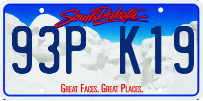 SD license plate 93PK19
